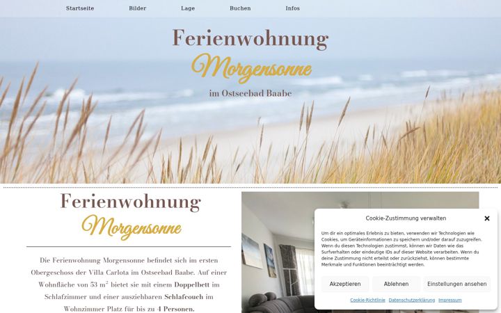 Screenshot of ferienwohnung-morgensonne.com
