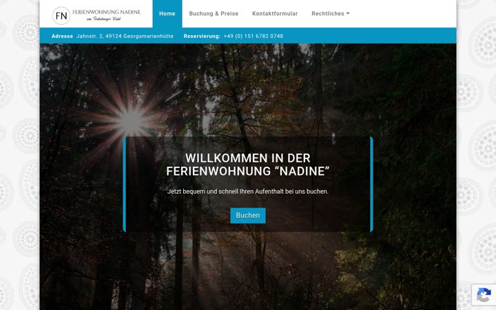 Snimka zaslona za ferienwohnung-nadine.de