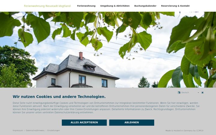 Екранна снимка на ferienwohnung-neustadt-vogtland.de