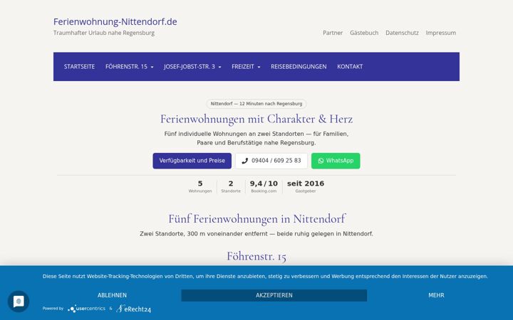 Screenshot of ferienwohnung-nittendorf.de