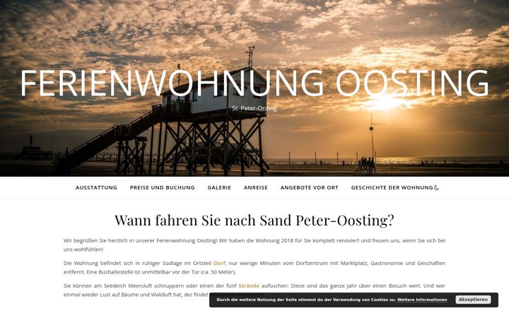 Screenshot of ferienwohnung-oosting.de
