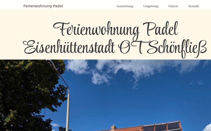 Screenshot of ferienwohnung-padel.de