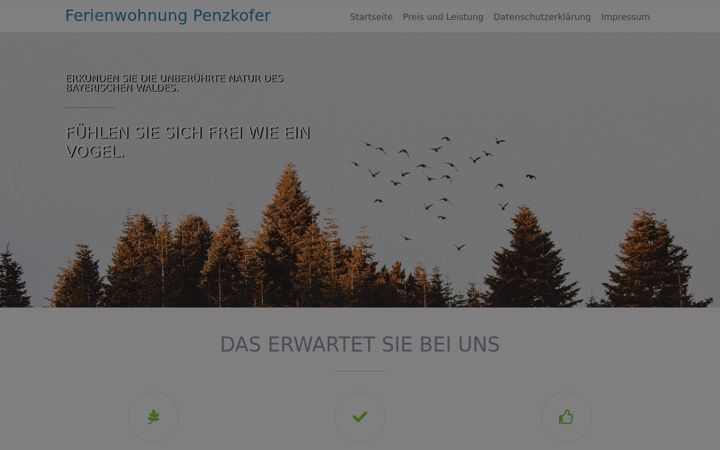 Screenshot of ferienwohnung-penzkofer.de