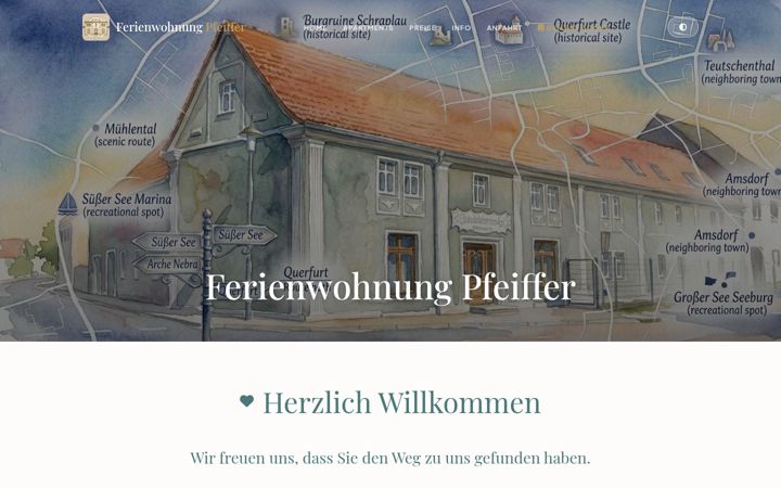 Screenshot of ferienwohnung-pfeiffer.eu