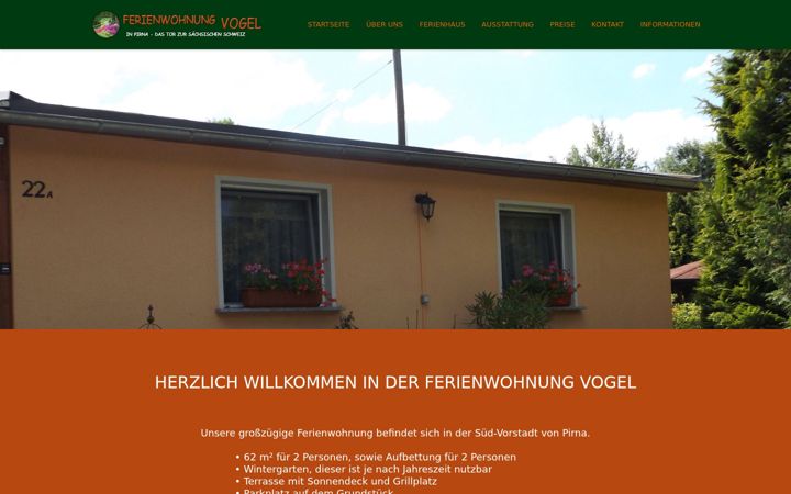 Screenshot of ferienwohnung-pirna-vogel.de