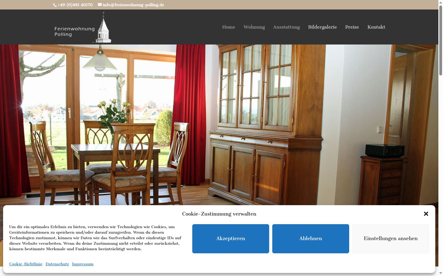 Screenshot of the consent banner shown before any interaction