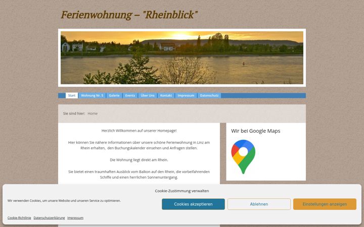 Screenshot of ferienwohnung-rheinblick.eu