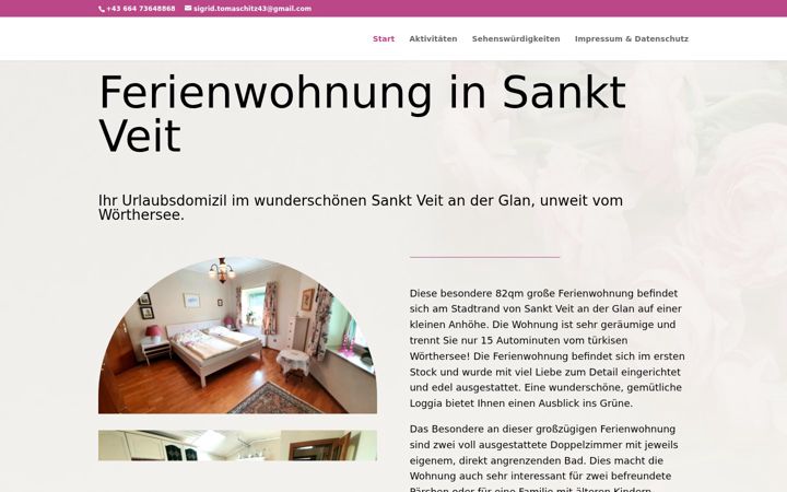 Screenshot of ferienwohnung-sanktveit.com