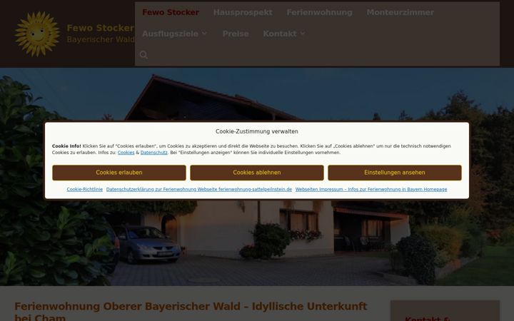 Ekrānuzņēmums no ferienwohnung-sattelpeilnstein.de