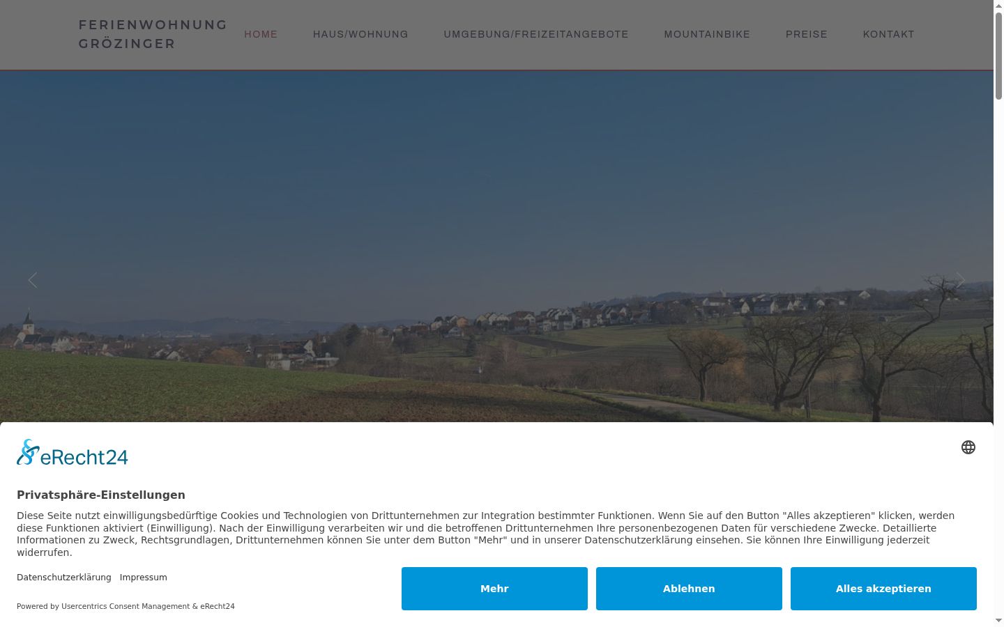 Screenshot van de toestemmingsbanner zoals getoond vóór enige interactie