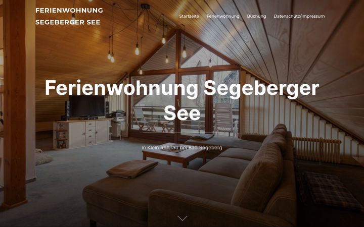 Screenshot of ferienwohnung-segebergersee.de