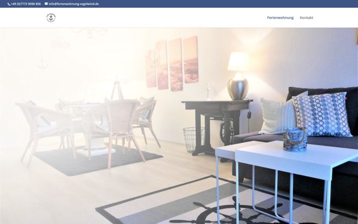 Screenshot of ferienwohnung-segelwind.de