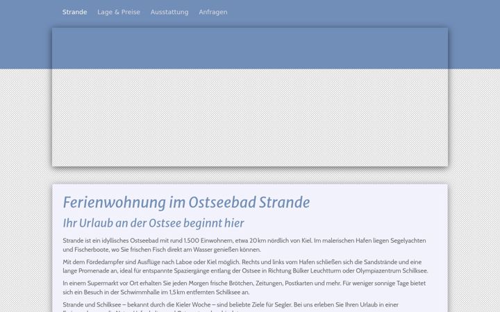 Screenshot of ferienwohnung-strande.de