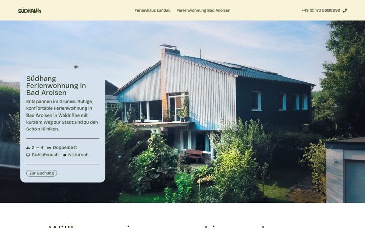 Screenshot of ferienwohnung-suedhang.de
