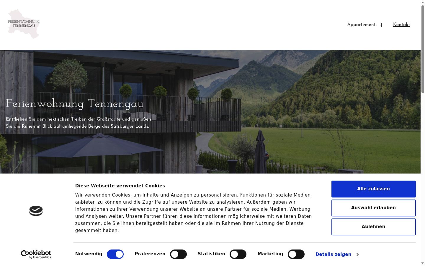 Screenshot tal-banner tal-kunsens muri qabel kwalunkwe interazzjoni