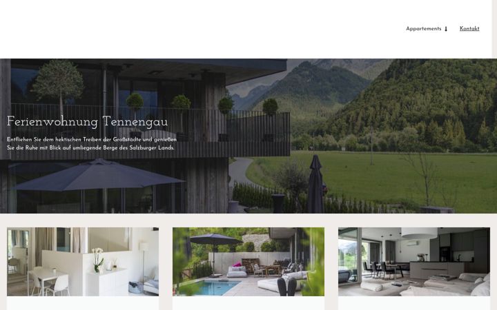 Screenshot of ferienwohnung-tennengau.at