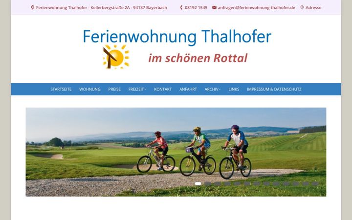 Screenshot of ferienwohnung-thalhofer.de