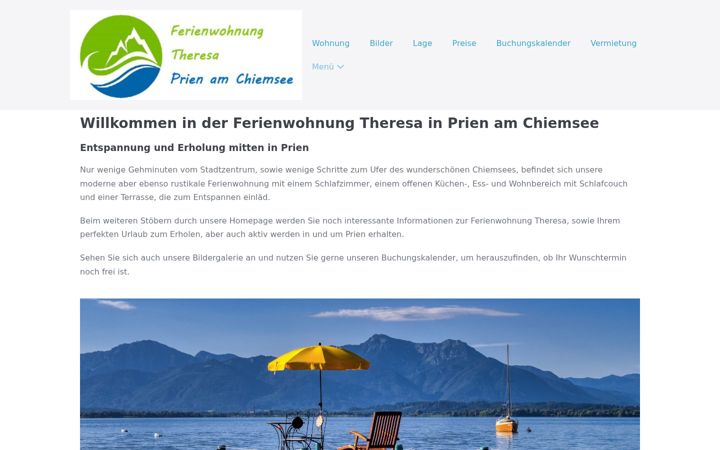 Screenshot of ferienwohnung-theresa.de