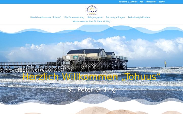 Screenshot von ferienwohnung-tohuus.de