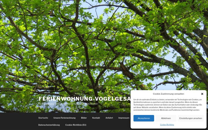 Screenshot von ferienwohnung-vogelgesang.de