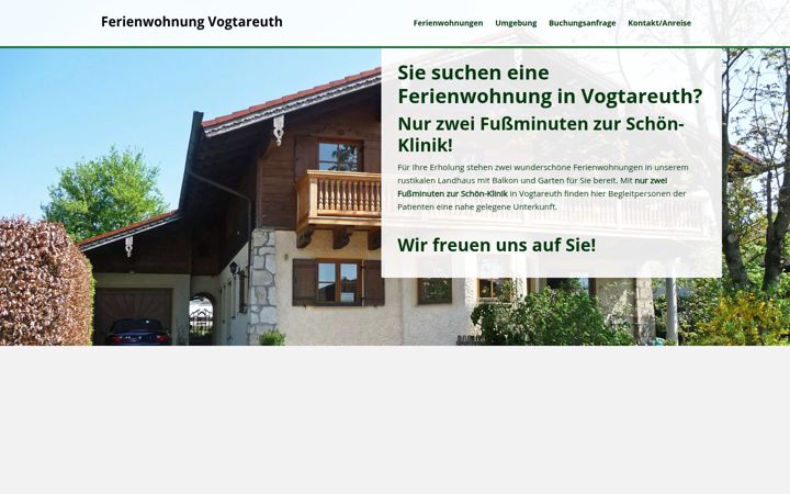 Screenshot of ferienwohnung-vogtareuth.com