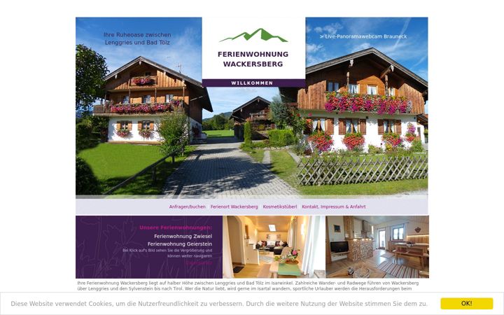 Screenshot of ferienwohnung-wackersberg.de