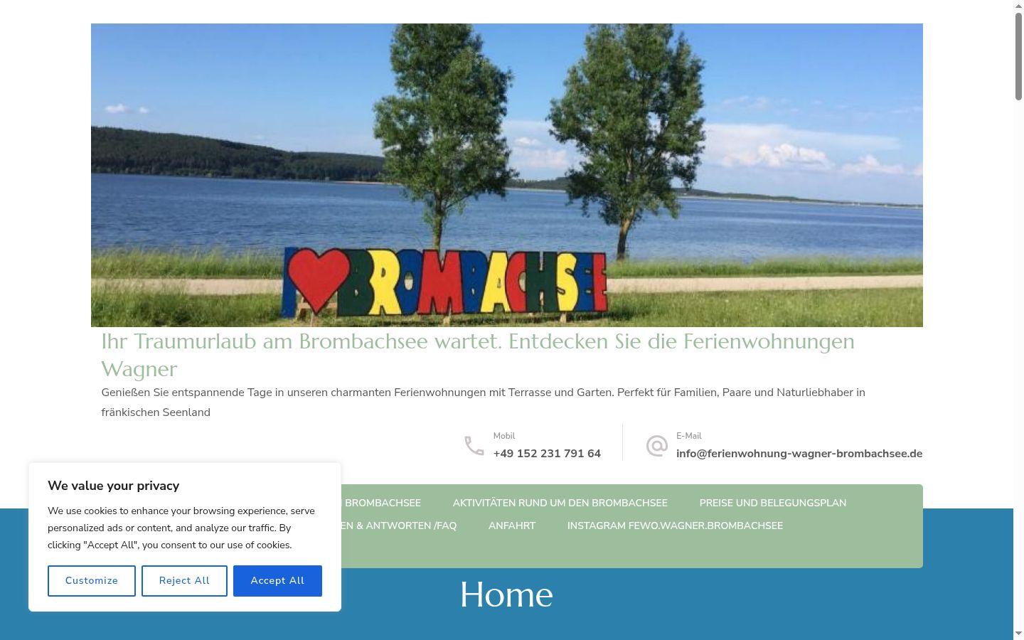 Snímek obrazovky baneru souhlasu zobrazeného před jakoukoli interakcí