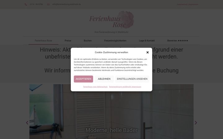 Screenshot of ferienwohnung-waldmohr.de