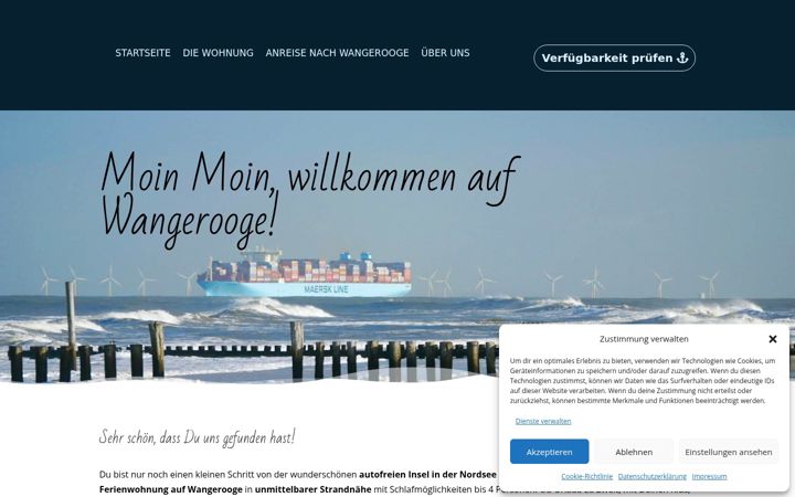 Screenshot of ferienwohnung-wangerooge.com