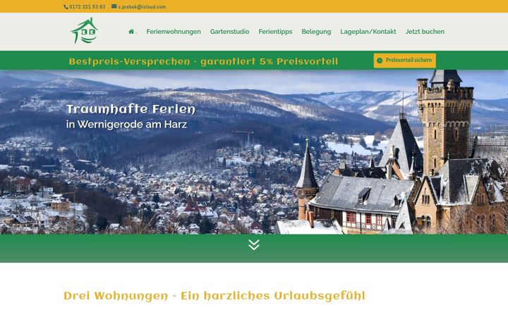 Screenshot of ferienwohnung-wernigerode-adb.de