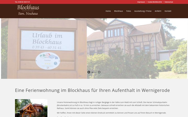 Skjámynd af ferienwohnung-wernigerode.net