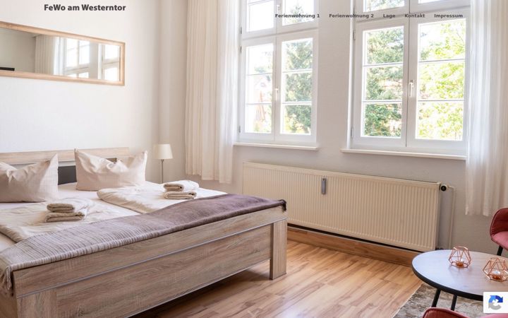 Screenshot of ferienwohnung-westerntor.de