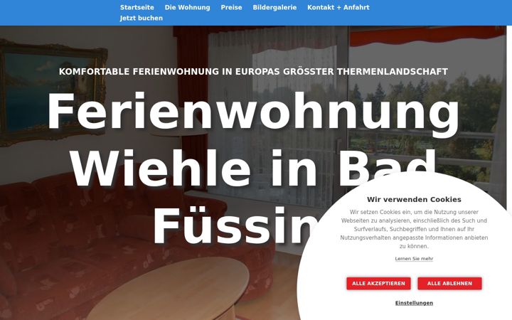Screenshot of ferienwohnung-wiehle.de