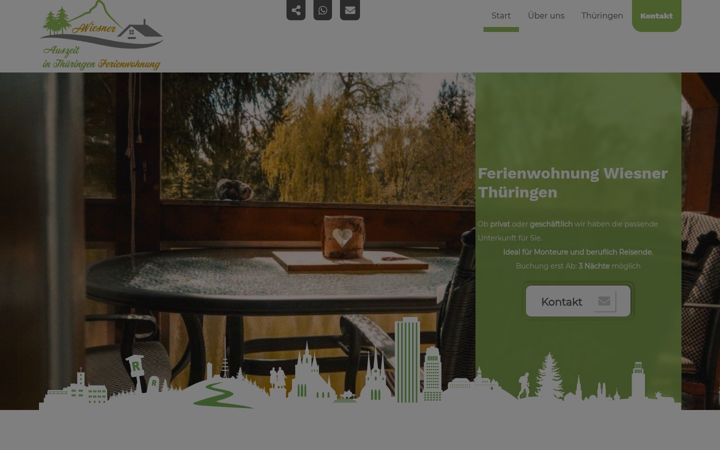 Screenshot of ferienwohnung-wiesner-thueringen.de