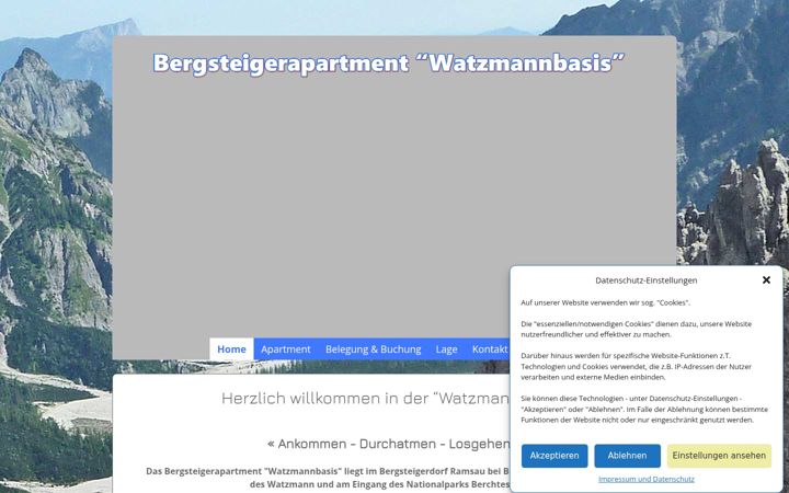 Captura de ecrã de ferienwohnung-wimbachtal.de
