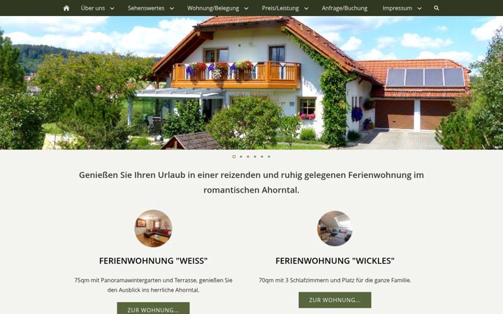 Screenshot of ferienwohnung-zutt.de