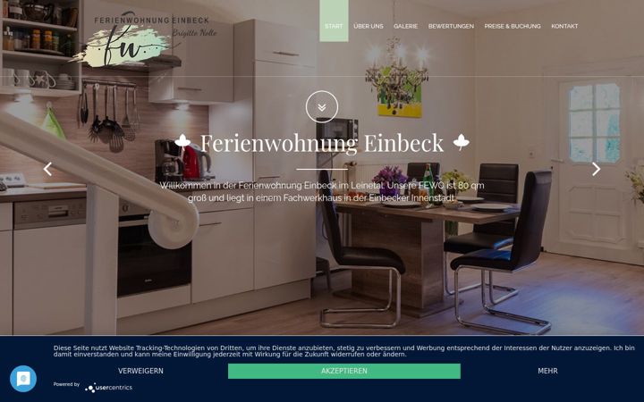 Captura de ecrã de ferienwohnungeinbeck.de