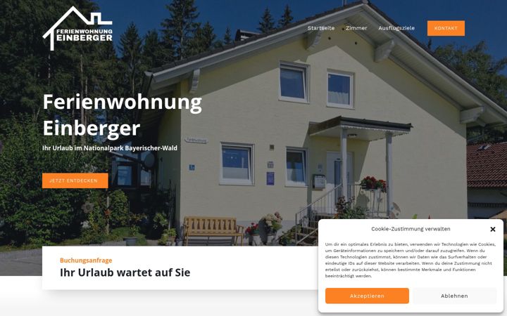 Captura de ecrã de ferienwohnungeinberger.de