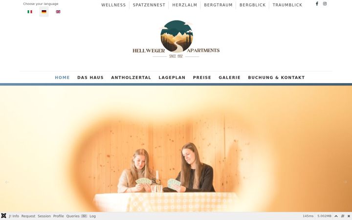 Screenshot of ferienwohnungen-antholz.com