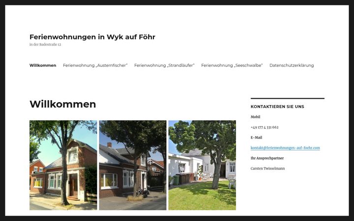 Screenshot of ferienwohnungen-auf-foehr.com