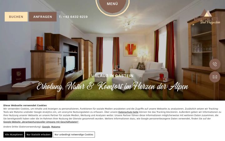 Screenshot of ferienwohnungen-bad-hofgastein.at