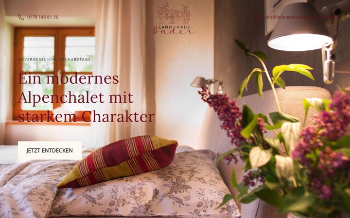 Screenshot of ferienwohnungen-bader.de