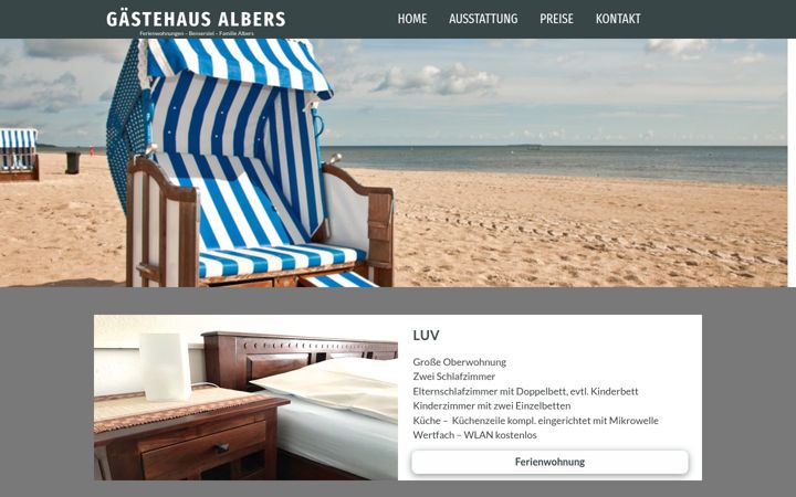 Screenshot of ferienwohnungen-bensersiel.de