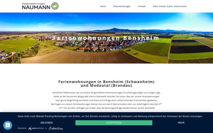 Screenshot of ferienwohnungen-bensheim.de