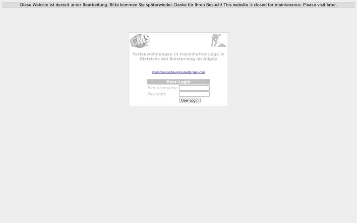 Screenshot ta' ferienwohnungen-bolsterlang.com