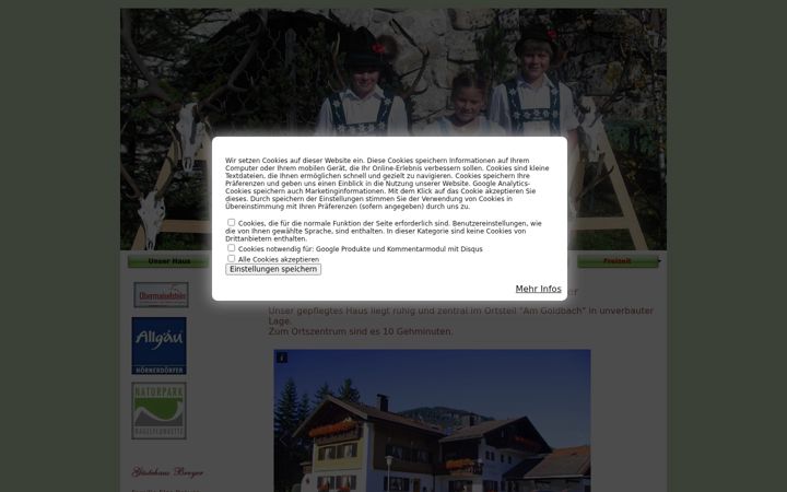 Captura de ecrã de ferienwohnungen-breyer-obermaiselstein.de