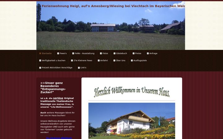 Screenshot of ferienwohnungen-heigl.de