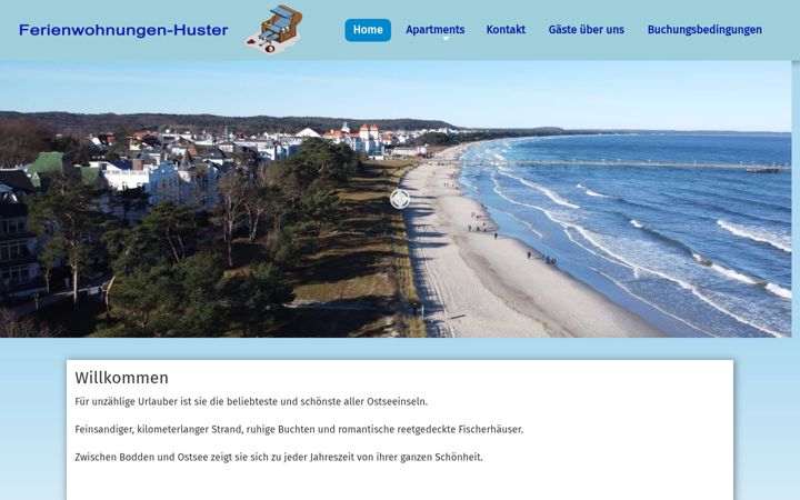 Screenshot of ferienwohnungen-huster.de