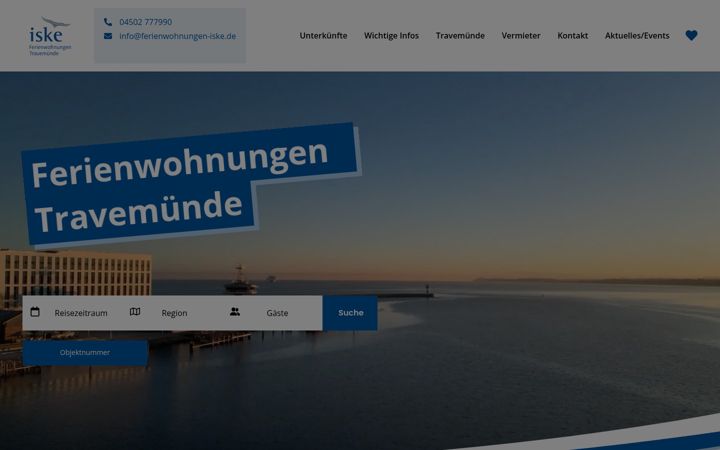Screenshot του ferienwohnungen-iske.de