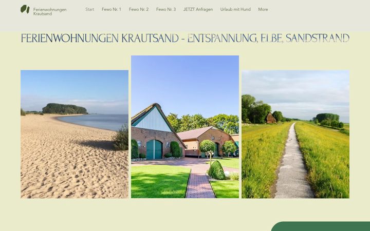 Screenshot di ferienwohnungen-krautsand.de